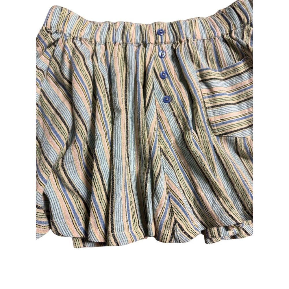 Women's Free People Striped Skirt Multicolor Size S Elastic Waistband - Picture 4 of 6